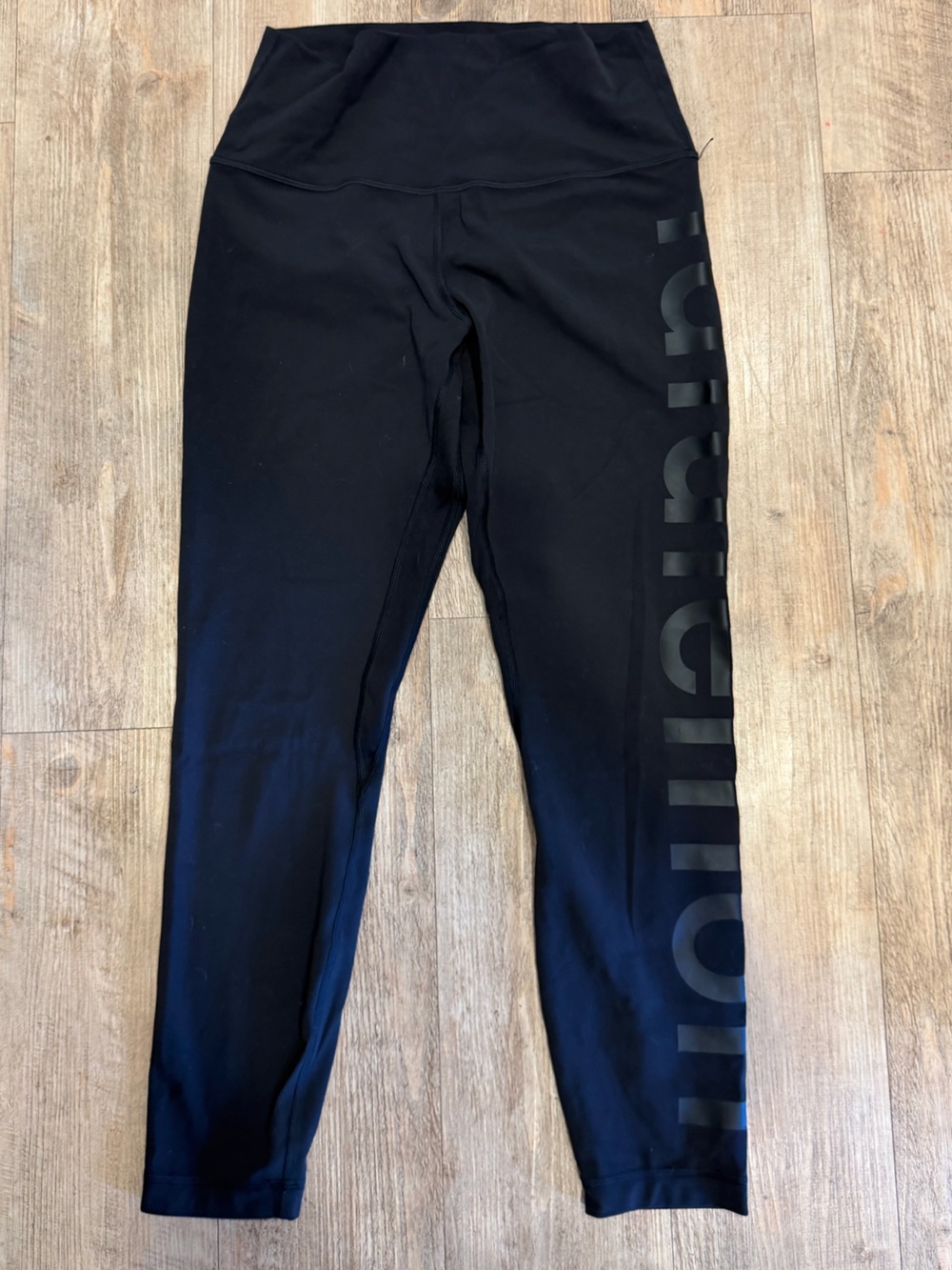 lululemon athletica Black Performance Leggings with lululemon graphic 25” inseam - Picture 2 of 5